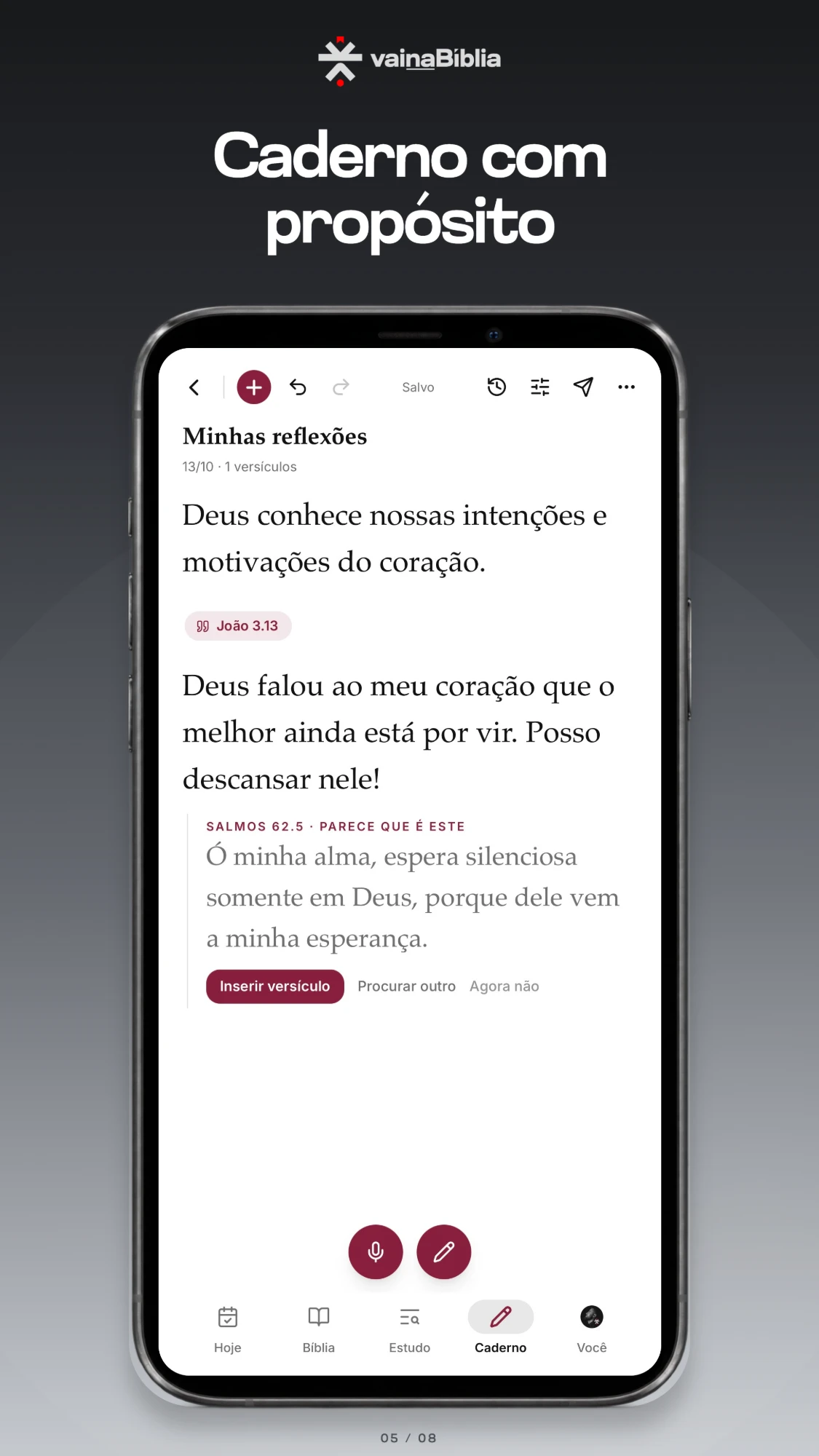 Caderno com propósito
